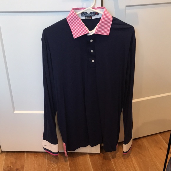 Alial Fital Custom Polo Used. Navy, Pink/White - Picture 3 of 3